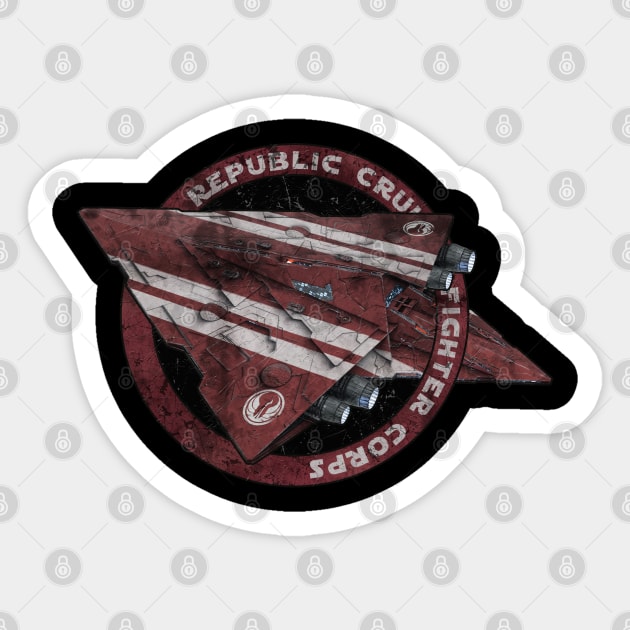 Republic Cruiser FIGHTER CORPS Sticker by mamahkian